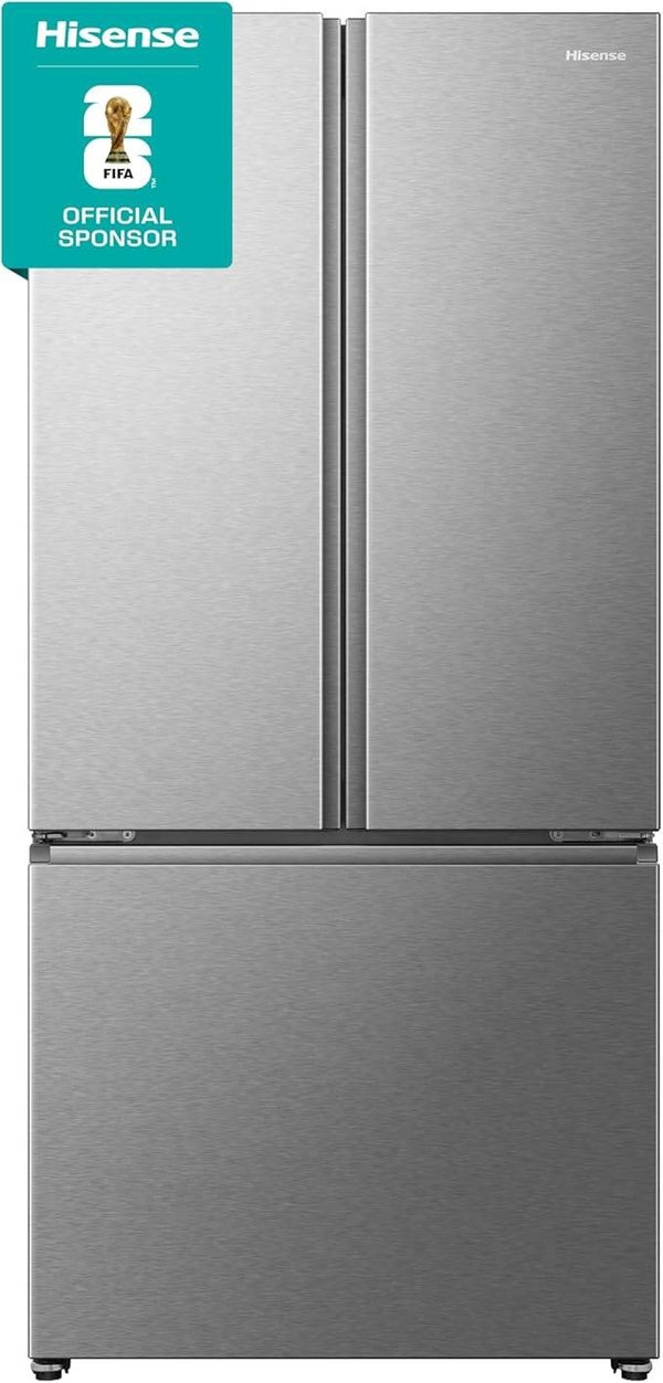 Hisense RF22N6FCX-Refrigerador French door, 22 pies cúbicos, Control táctil electrónico, Total No Frost, Eco Inverter, 79x82x173cm(AnchoxLargoxAlto), Gris