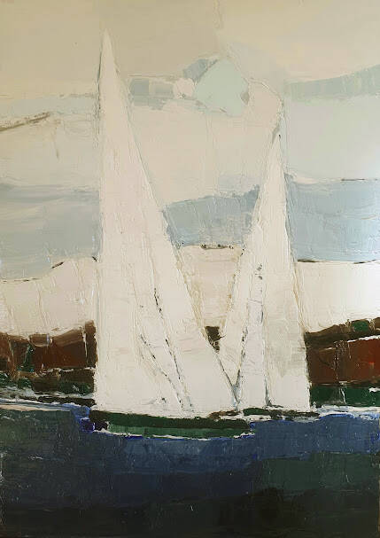 Voiles blanches 50x70 cm