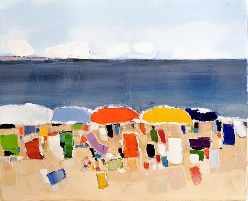 A la plage 76 x 60 cm