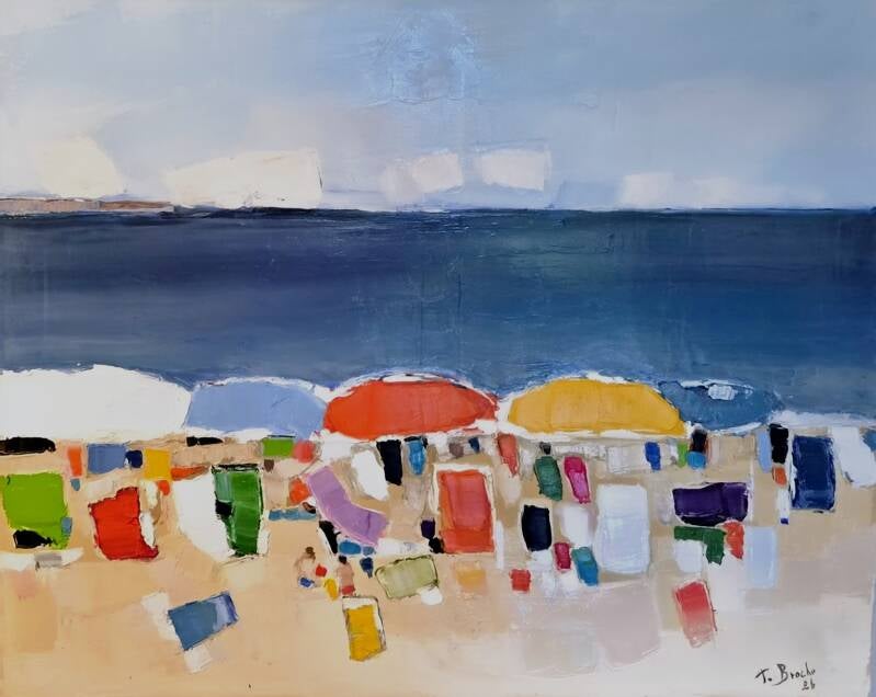 A la plage 76 x 60 cm