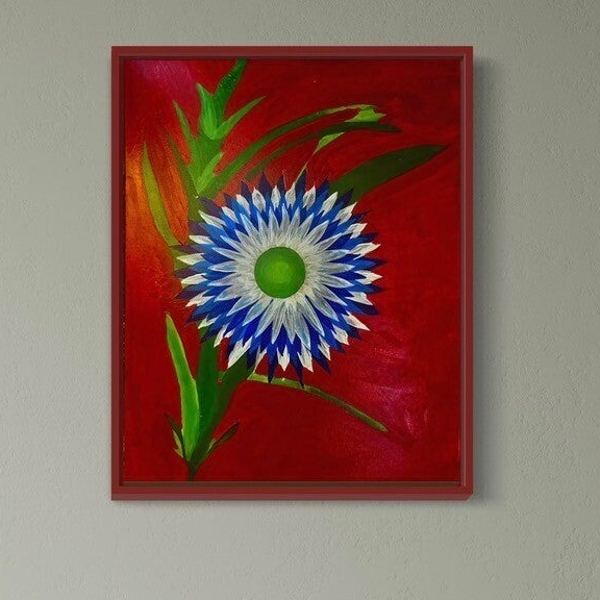Blue Sunflower 16x20x.75”