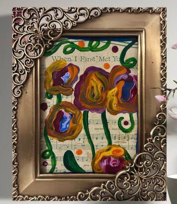 Small Painting in Bronze Frame 4x6”