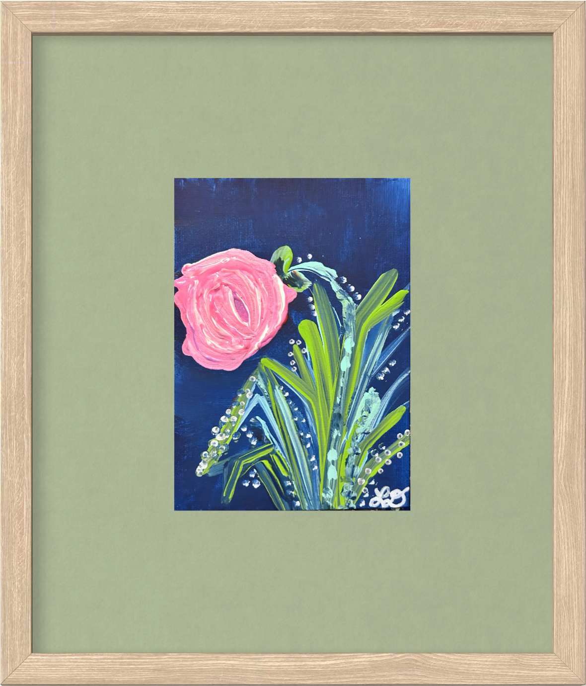 Antique Punk Rose 5x7” Canvas Panel