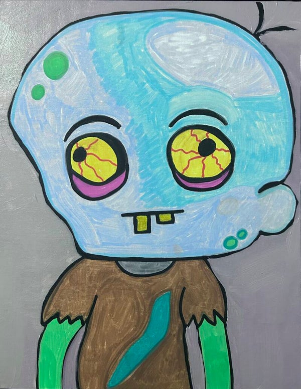 Zombilly 11x14” canvas panel
