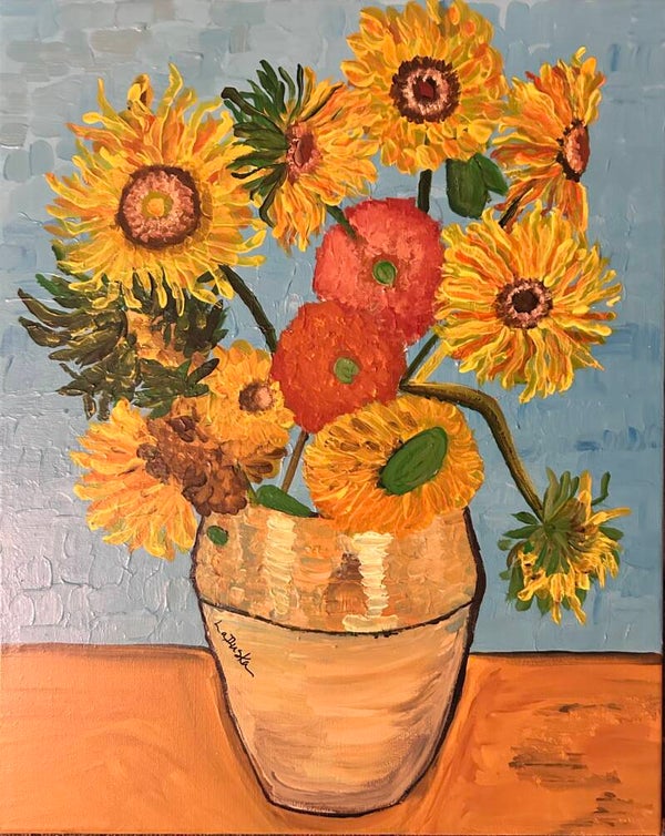 Sunny Flowers 16"x20"x.75"