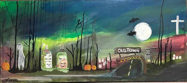 A Haunting in Old Town Spring 36x12x1.5“