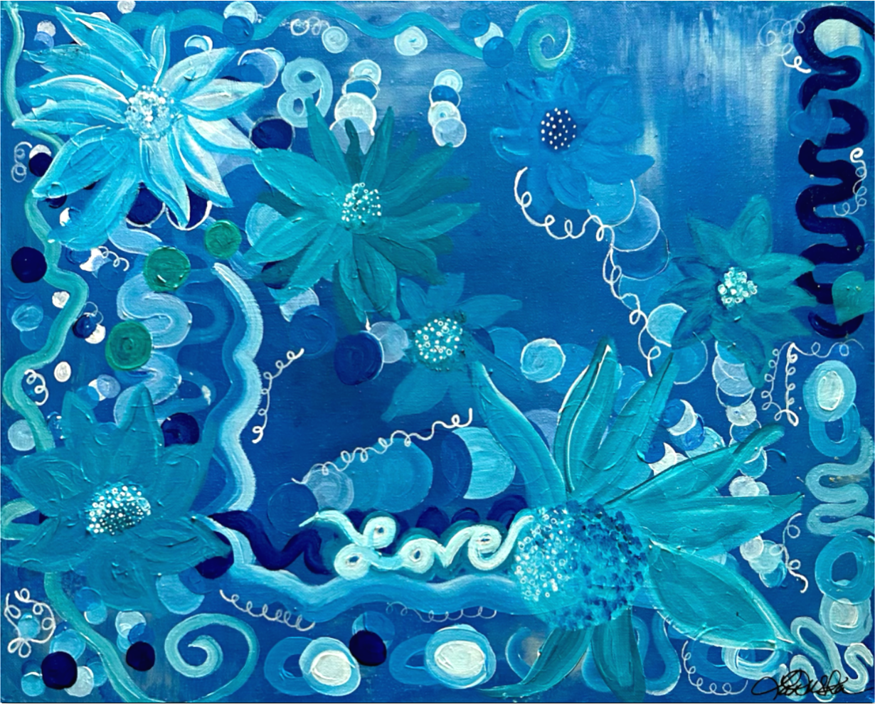 Love in Blue 20x16x.75”