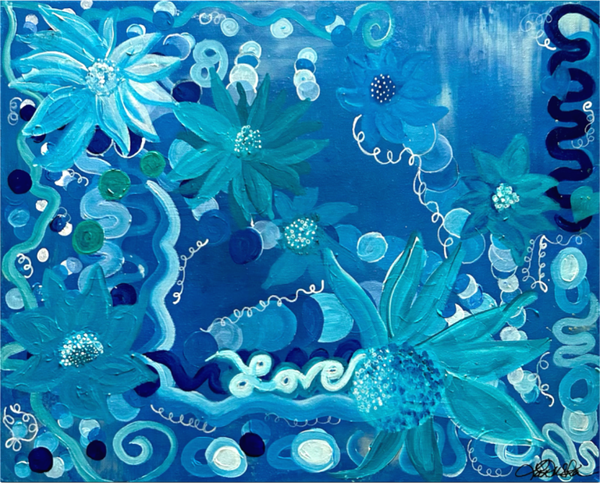 Love in Blue 20x16x.75”