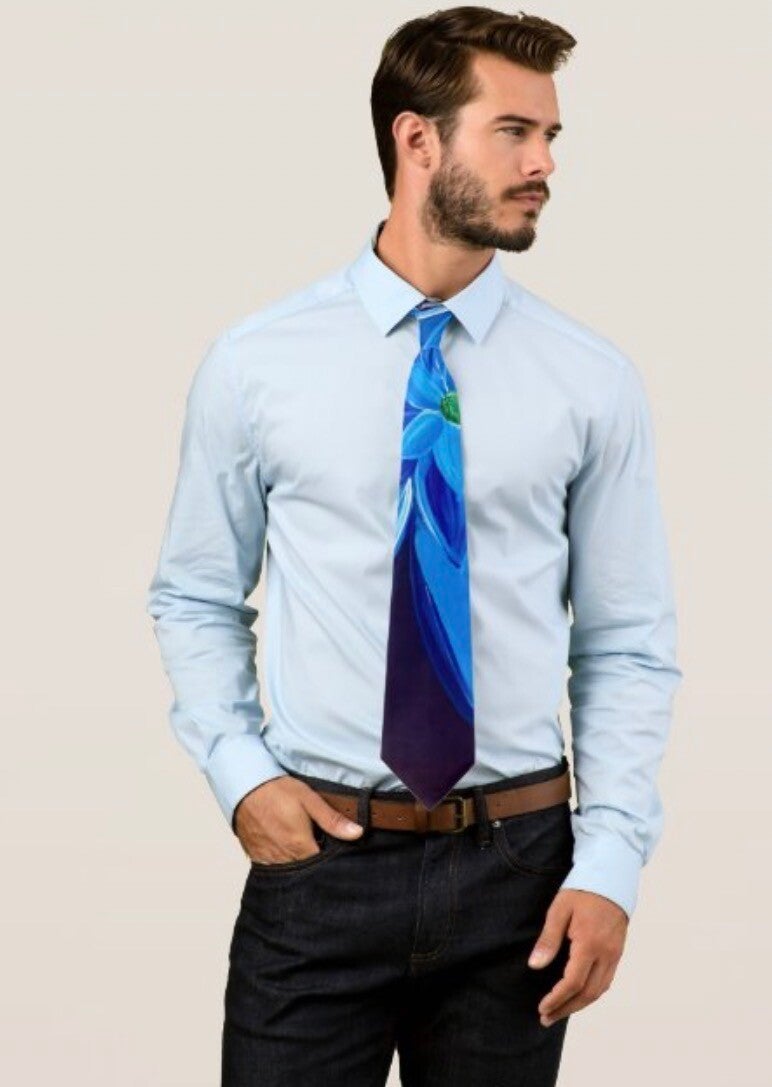 Blue Flower as a necktie!