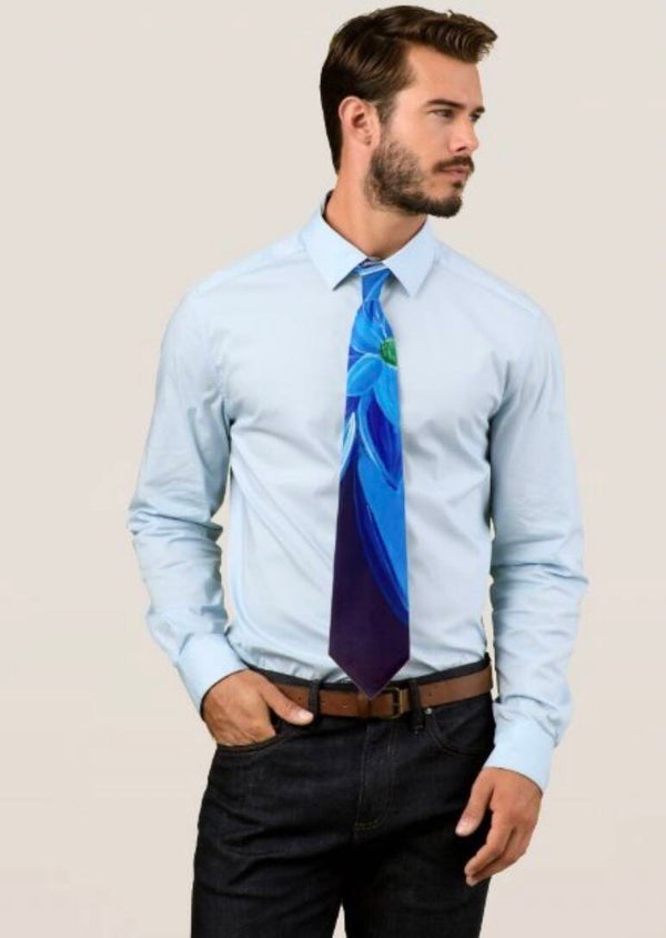 Blue Flower as a necktie!