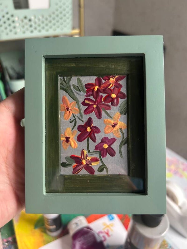 Miniature Art with frame 3x5”