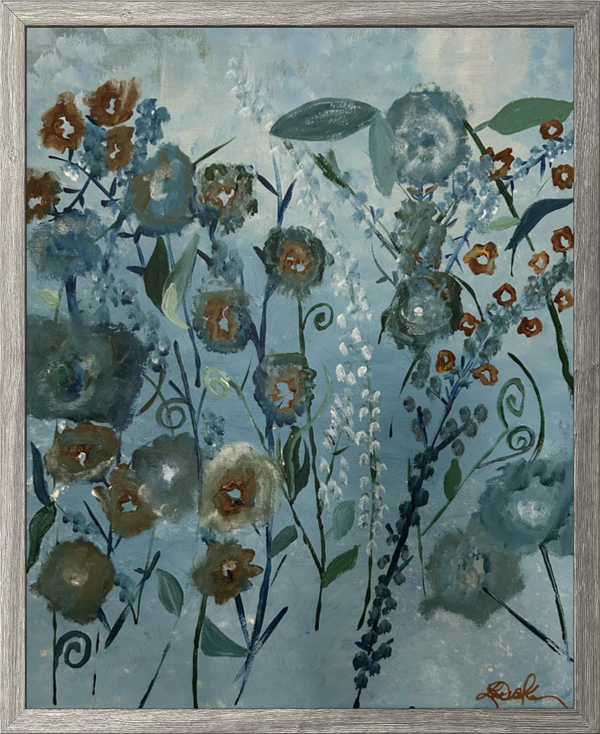 Garden in Blue 16x20x.75”