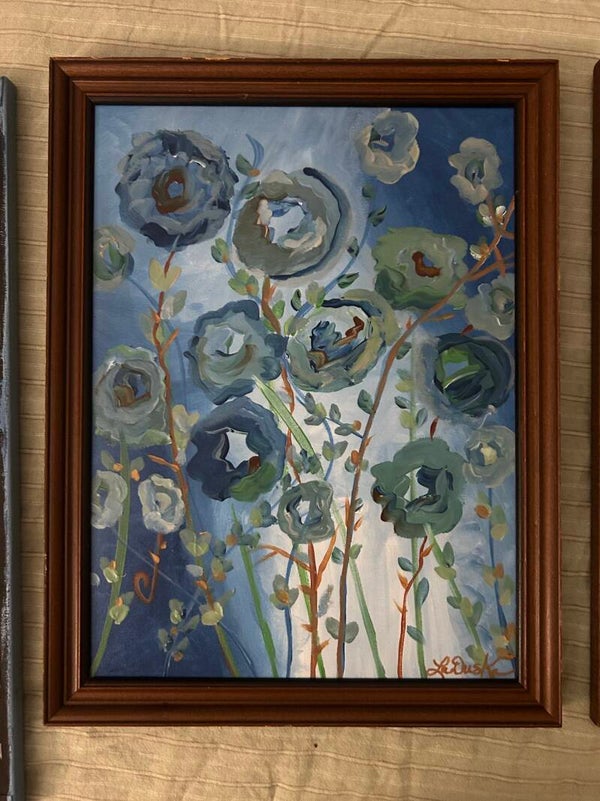 Nature in Blue 2 - A Series  12x16x3/4”, framed