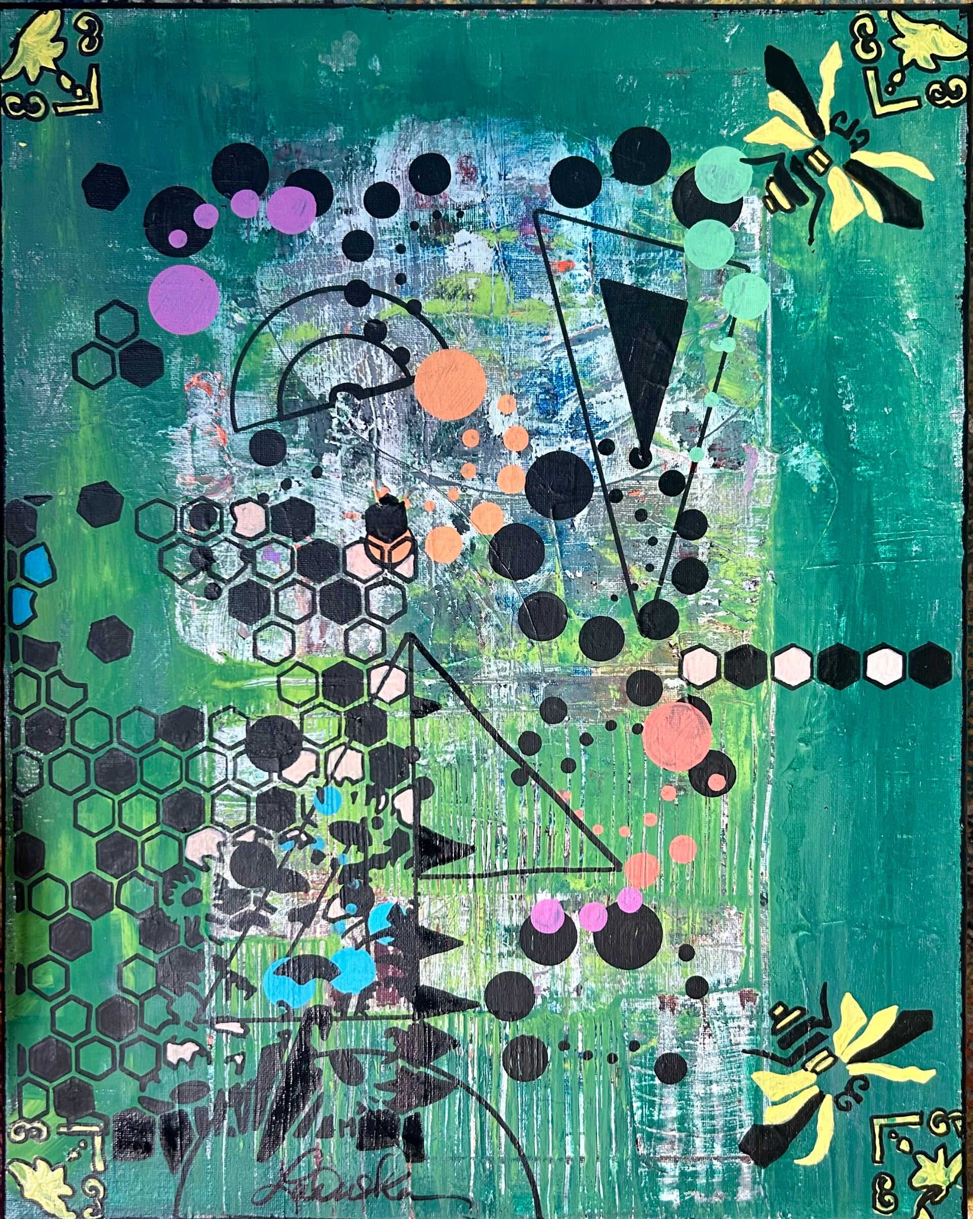 Emerald Geometry 16x20x.75”