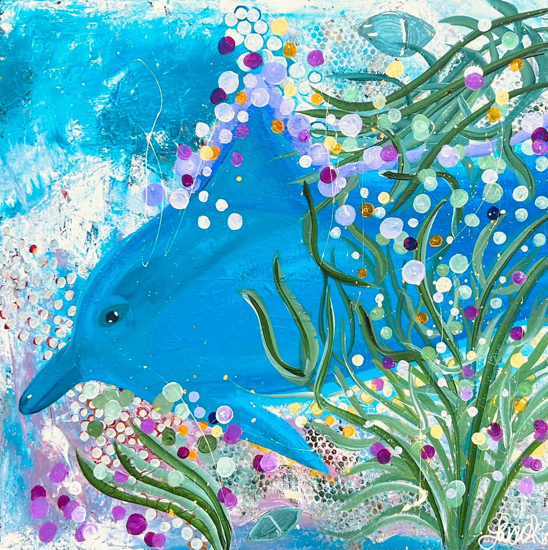 Tale of the Blue Dolphin 36x36x1.5”