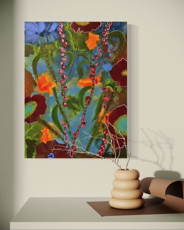 Print of Hearts in the Garden   8x10”