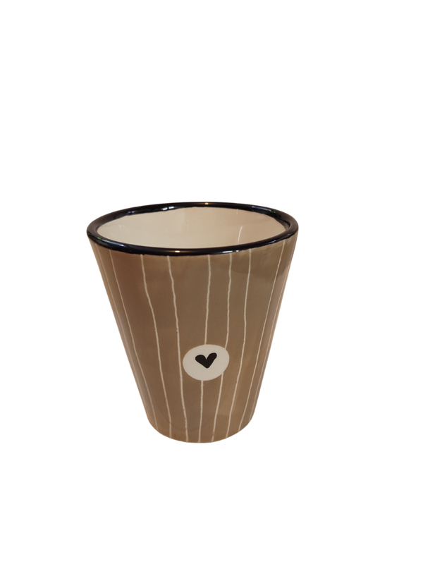 Becher Kege Striche mit Herz