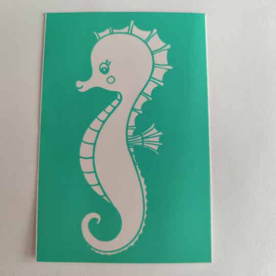 Siebdruck Seepferdchen