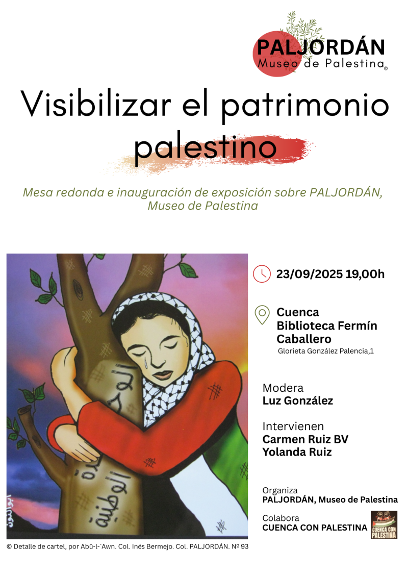 Cartel actividad de Cuenca. Visibilizar el patrimonio palestino