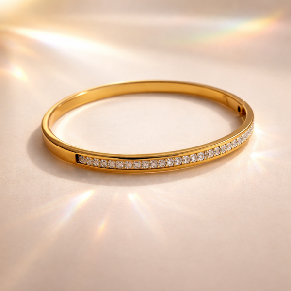 Stainless Steel Armband met Kristallen – Tijdloze Elegantie