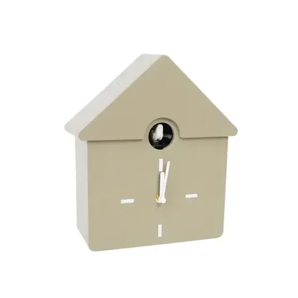 Klok- Wandklok Koekoeksklok - Taupe - 24x27x9cm