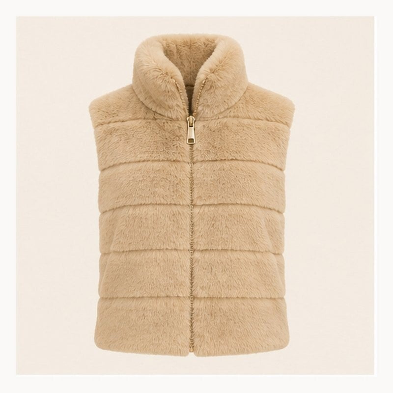 🤍 Teddy Bodywarmer – Beige 🤍
