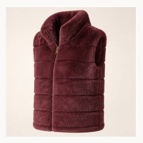 Teddy Bodywarmer met Capuchon – Burgundy 🍷  Geef je outfit