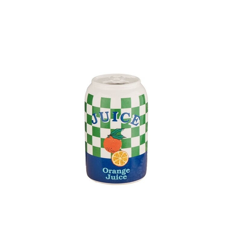 Aardewerk vaas orange juice can