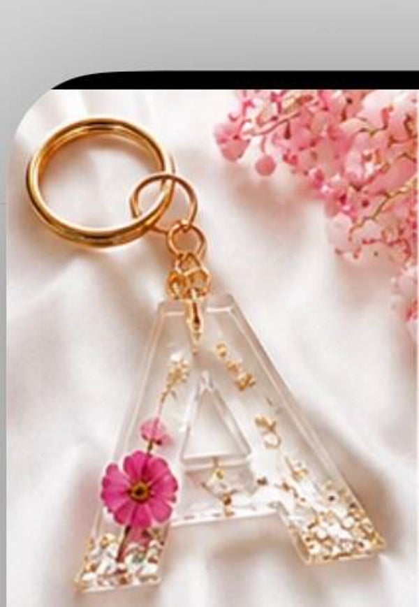 Epoxy resin letter key chains