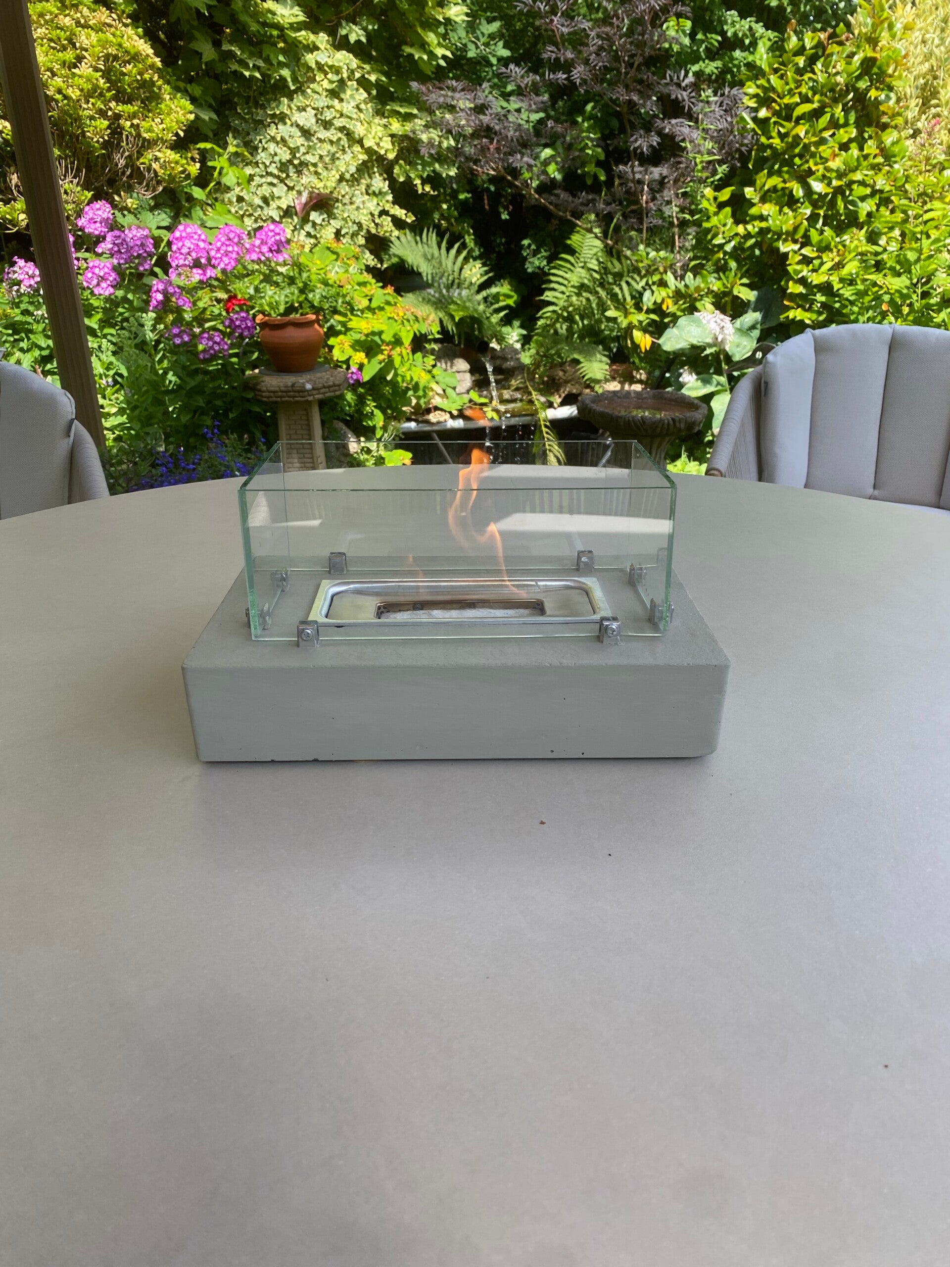 Handcrafted Concrete Tabletop fire