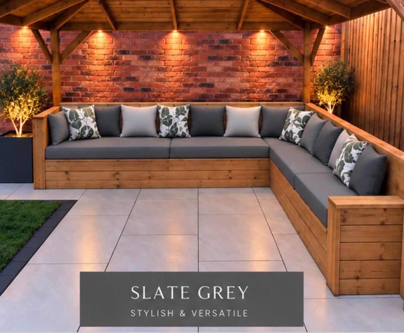 Bespoke 8ft x 8ft Outdoor Corner Bench