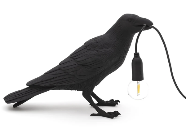 Bird lamp Waiting black