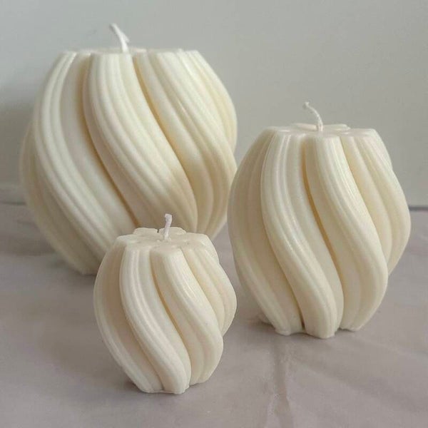 Swirl kaars - setje - los