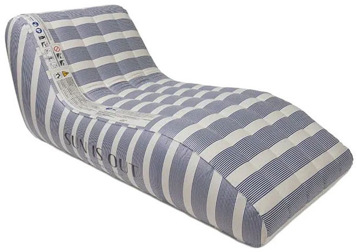 Premium Lounge Luchtbed - blauw/Wit - Monaco