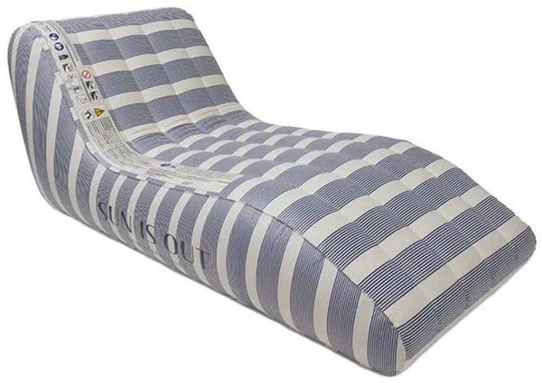 Premium Lounge Luchtbed - blauw/Wit - Monaco