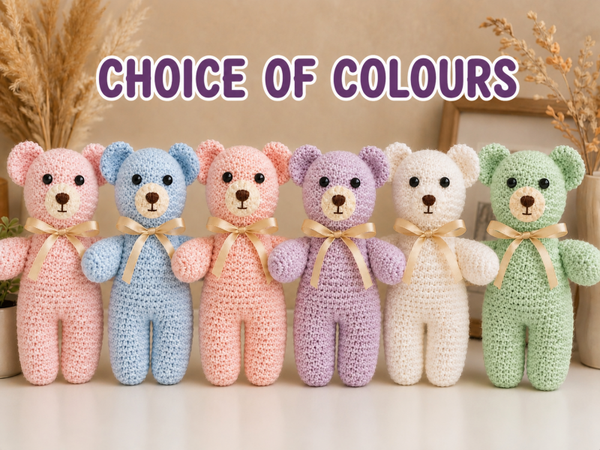 TRADITIONAL TEDDY (PASTEL COLOURS)