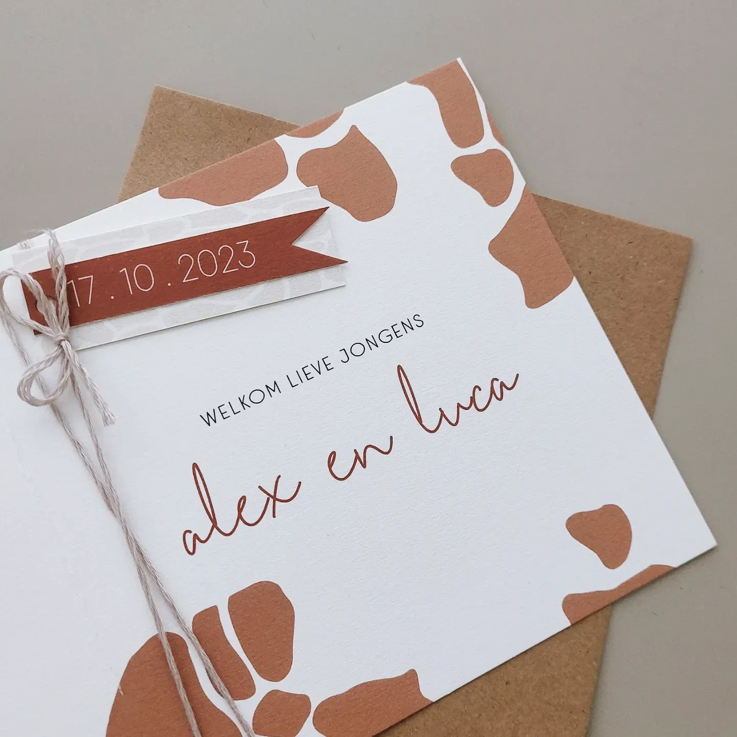 Geboortekaartje | carré dubbelgeluk