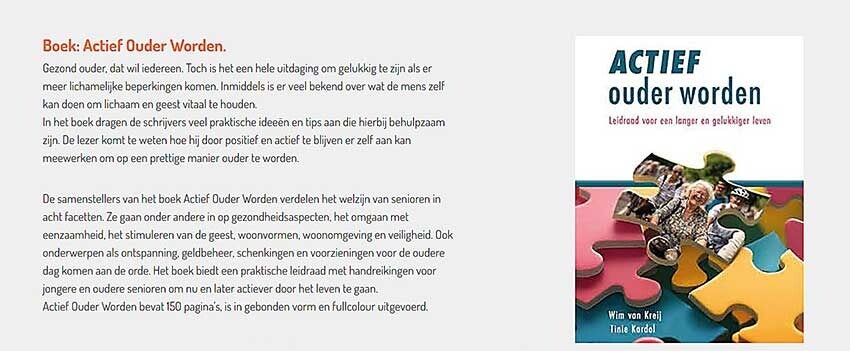 Tekst en boek actief ouder worden
