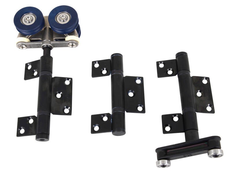 zwarte roldeur scharnieren