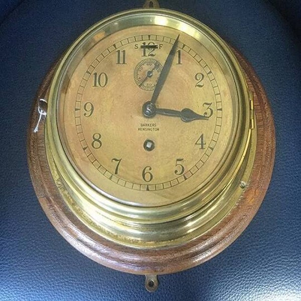 Barkers Of Kensington Laiton Horloge murale de navires de huit jours