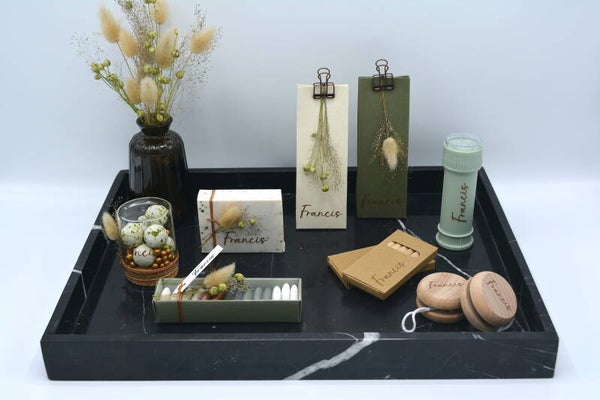 Marmeren tray - ZWART