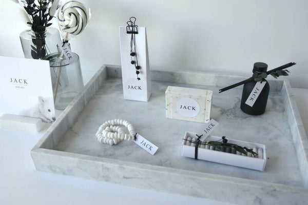 Marmeren tray - WIT