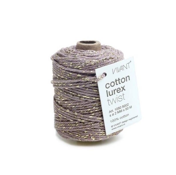 Glitterkoord (per m) - OLD PURPLE