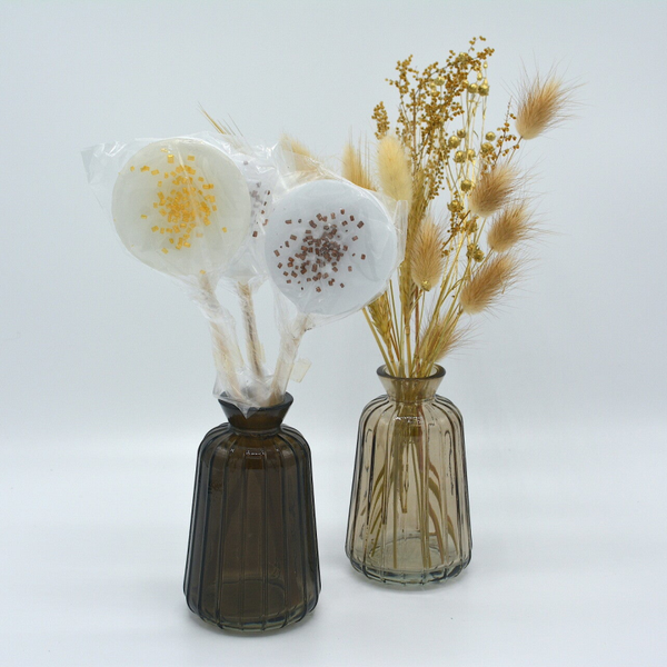 Glazen vaasje - amber