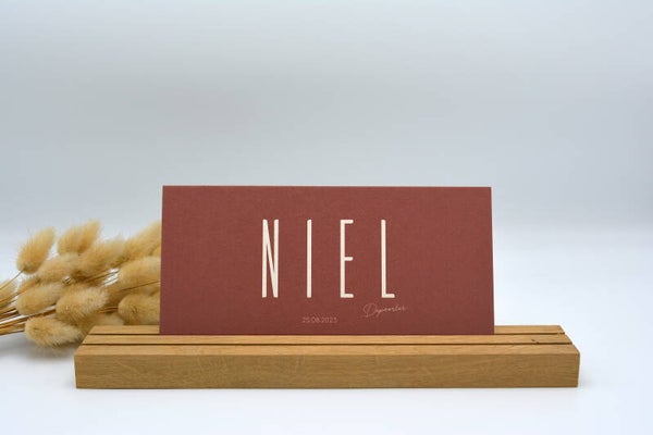 Kaarthouder walnoot large