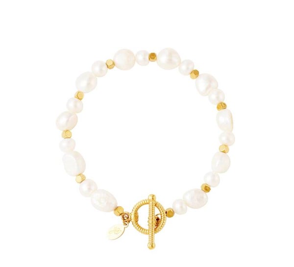 Armband parels goud
