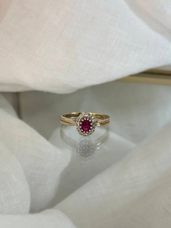 Louisa | 9ct Ruby & Diamond ring