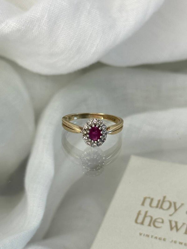 Louisa | 9ct Ruby & Diamond ring