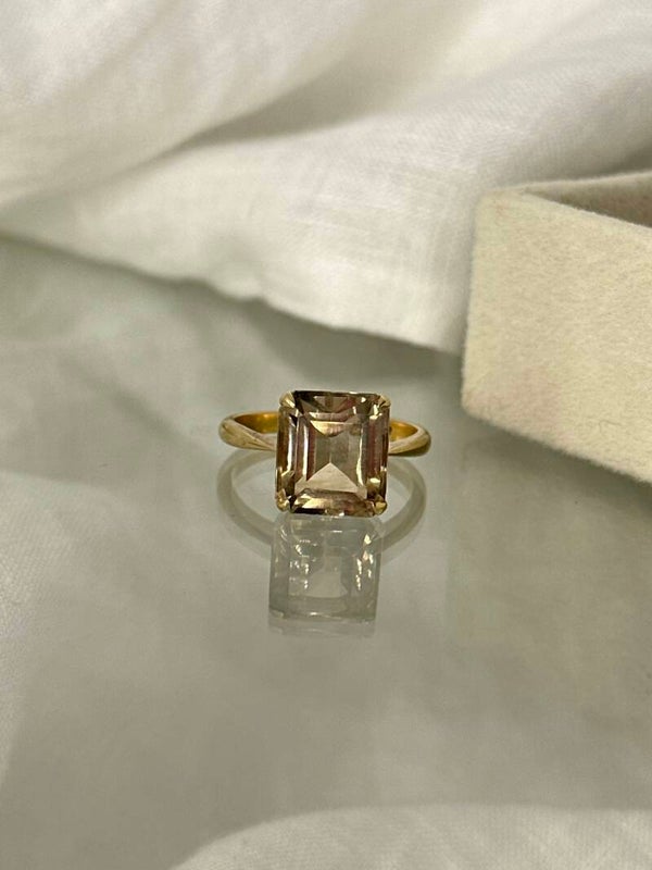 Inessa | 9ct Smoky Quartz & Diamond ring