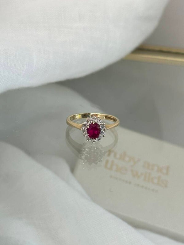 Luz | 9ct Ruby & Diamond ring